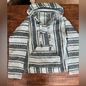 Men's Striped Drug Rug/Baja hoodie